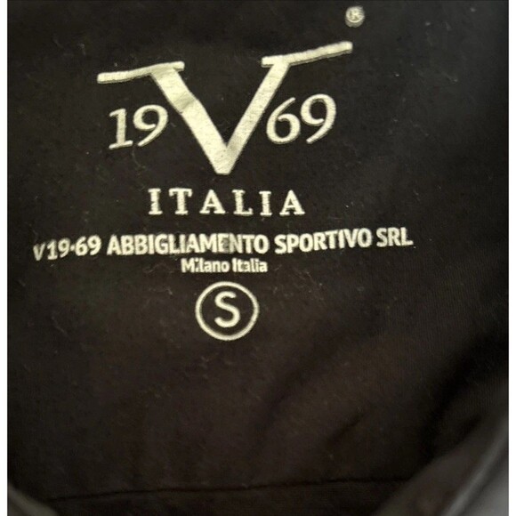 Mens Versace 19V69 Milano Italia Black Button Down LS Stretch Shirt Size S - Picture 3 of 12